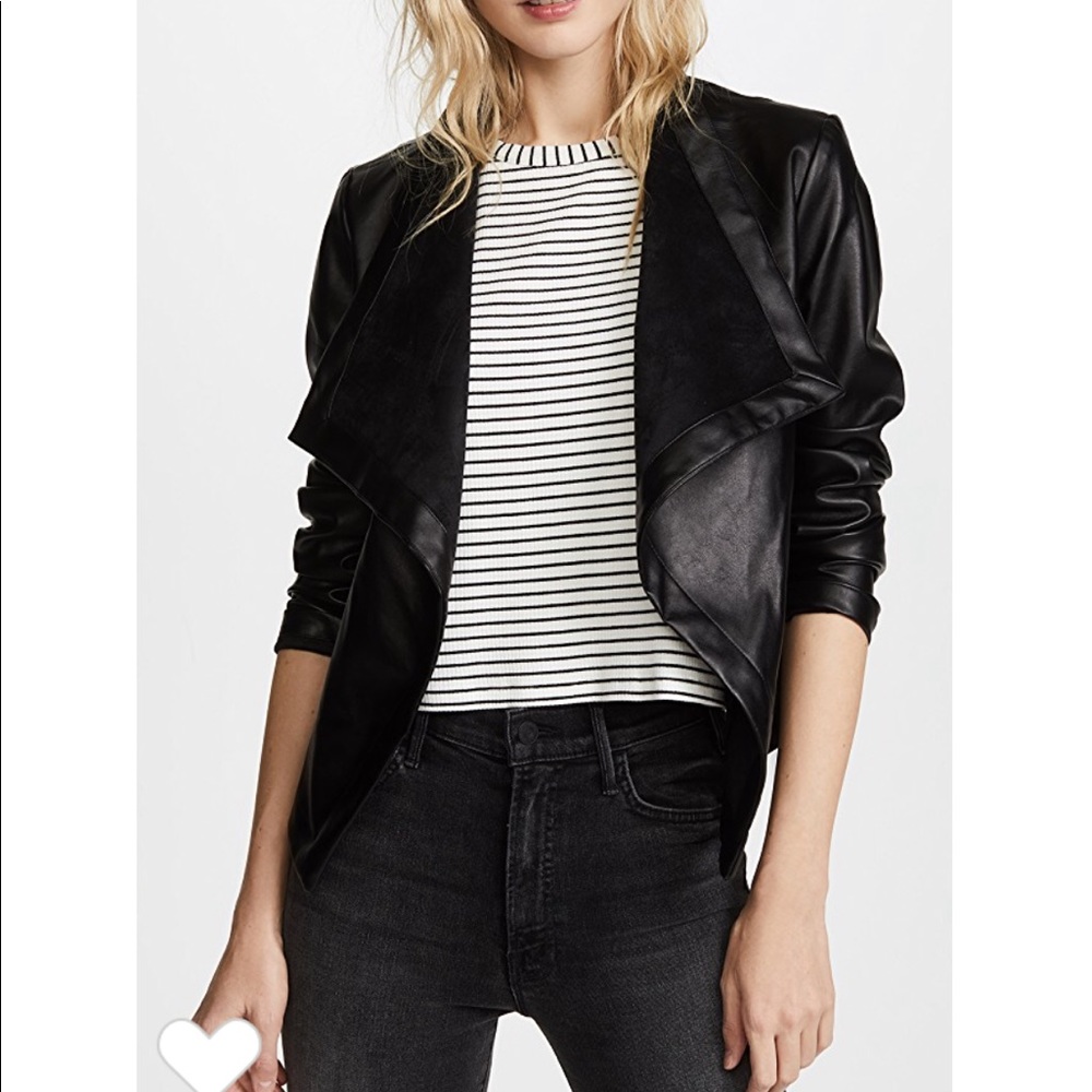 BB Dakota Peppin Vegan Leather Drapey Jacket